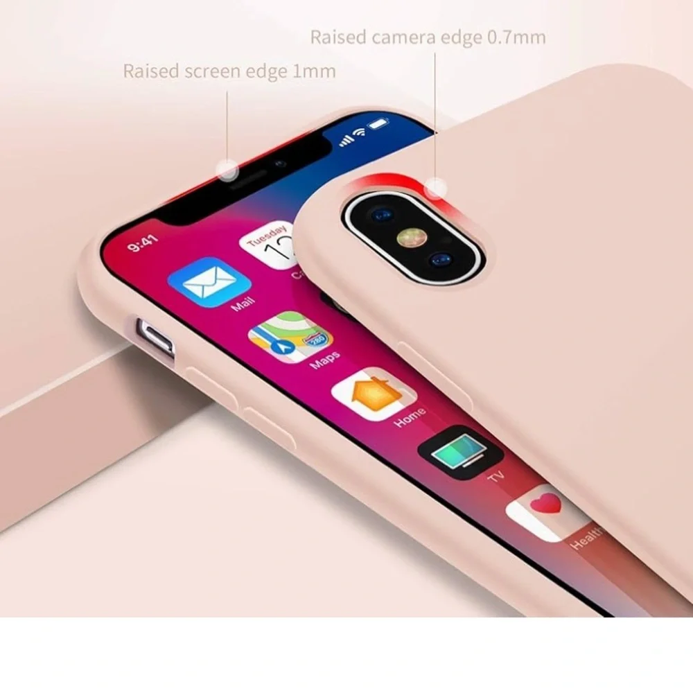 SURPHY Liquid Silicone Case iPhone X Pink Sand